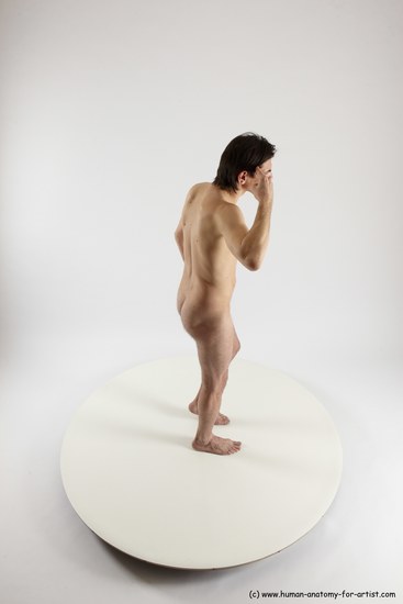 Nude Man White Standing poses - ALL Slim Short Brown Standing poses - simple Multi angles poses Realistic