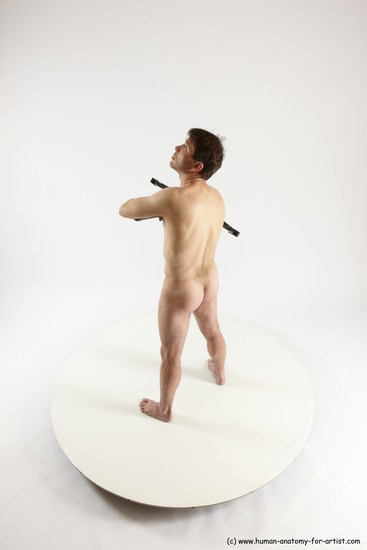 Nude Fighting Man White Standing poses - ALL Slim Short Brown Standing poses - simple Multi angles poses Realistic