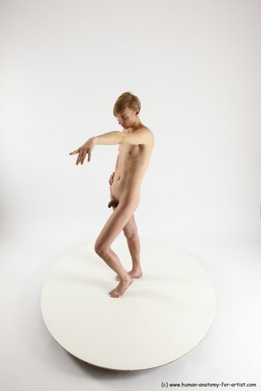 Nude Man White Standing poses - ALL Underweight Medium Brown Standing poses - simple Multi angles poses Realistic