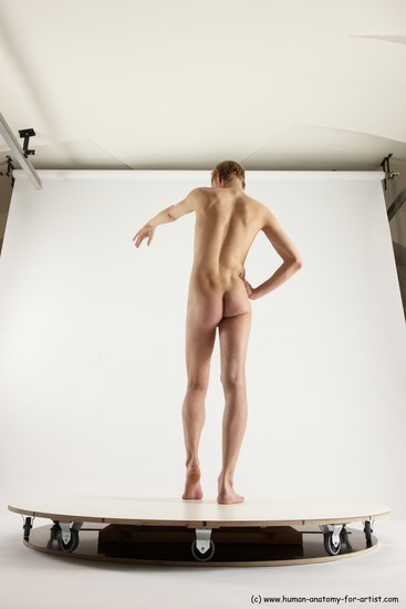 Nude Man White Standing poses - ALL Underweight Medium Brown Standing poses - simple Multi angles poses Realistic