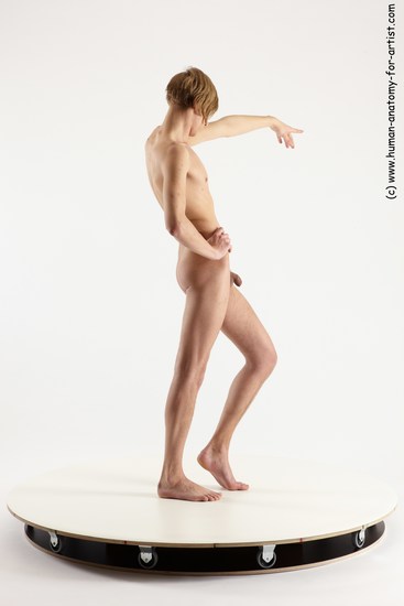 Nude Man White Standing poses - ALL Underweight Medium Brown Standing poses - simple Multi angles poses Realistic