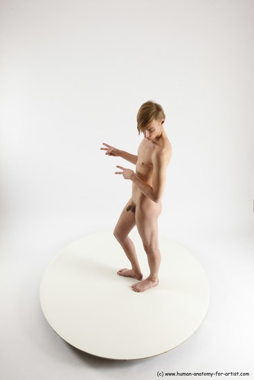 Nude Man White Standing poses - ALL Underweight Medium Brown Standing poses - simple Multi angles poses Realistic