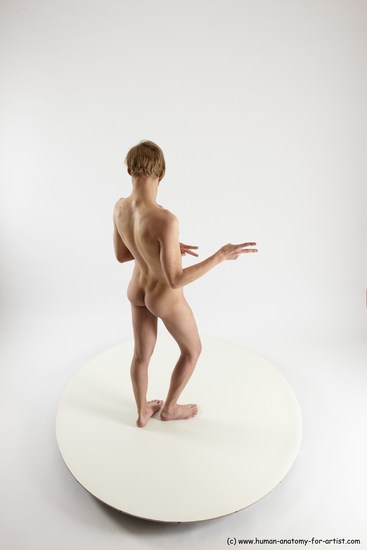 Nude Man White Standing poses - ALL Underweight Medium Brown Standing poses - simple Multi angles poses Realistic