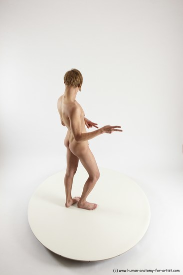 Nude Man White Standing poses - ALL Underweight Medium Brown Standing poses - simple Multi angles poses Realistic