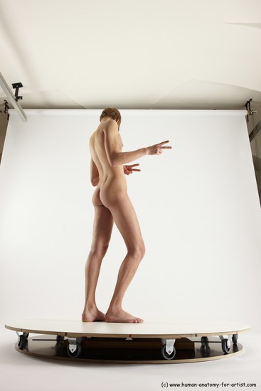 Nude Man White Standing poses - ALL Underweight Medium Brown Standing poses - simple Multi angles poses Realistic