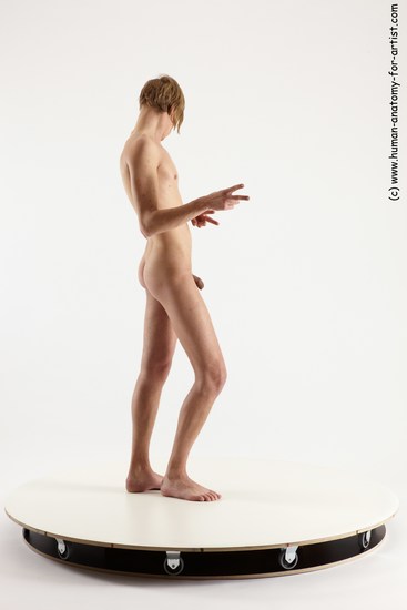 Nude Man White Standing poses - ALL Underweight Medium Brown Standing poses - simple Multi angles poses Realistic