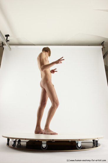 Nude Man White Standing poses - ALL Underweight Medium Brown Standing poses - simple Multi angles poses Realistic