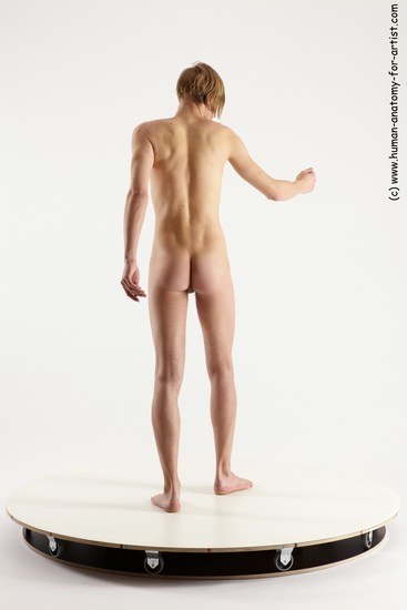 Nude Man White Standing poses - ALL Underweight Medium Brown Standing poses - simple Multi angles poses Realistic