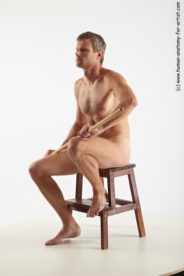 Nude Man White Sitting poses - simple Slim Short Grey Sitting poses - ALL Realistic