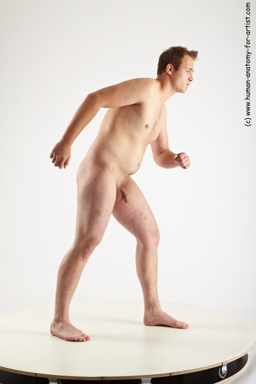 Nude Man White Standing poses - ALL Average Short Brown Standing poses - simple Realistic