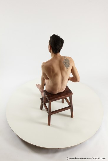 Nude Man White Sitting poses - simple Athletic Short Brown Sitting poses - ALL Multi angles poses Realistic