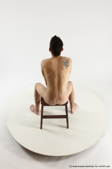 Nude Man White Sitting poses - simple Athletic Short Brown Sitting poses - ALL Multi angles poses Realistic