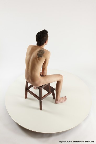 Nude Man White Sitting poses - simple Athletic Short Brown Sitting poses - ALL Multi angles poses Realistic