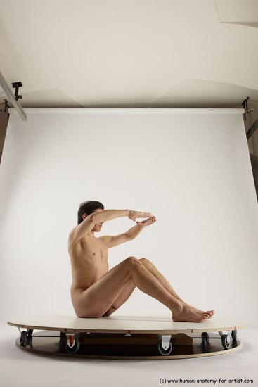 Nude Man White Standing poses - ALL Slim Short Brown Standing poses - simple Multi angles poses Realistic