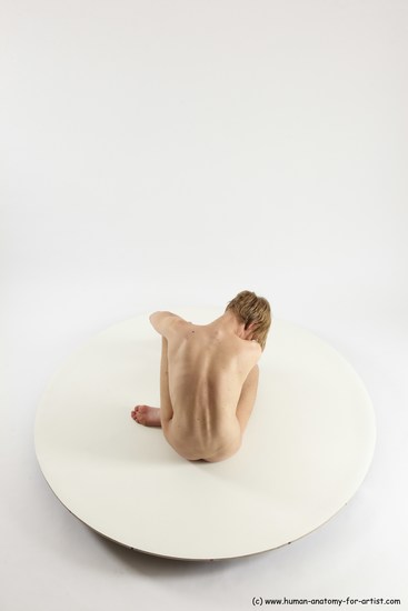 Nude Man White Sitting poses - simple Underweight Medium Brown Sitting poses - ALL Multi angles poses Realistic