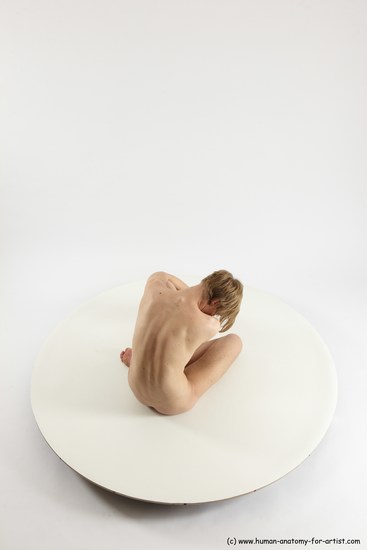 Nude Man White Sitting poses - simple Underweight Medium Brown Sitting poses - ALL Multi angles poses Realistic