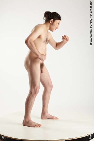 Nude Man White Standing poses - ALL Average Medium Brown Standing poses - simple Realistic