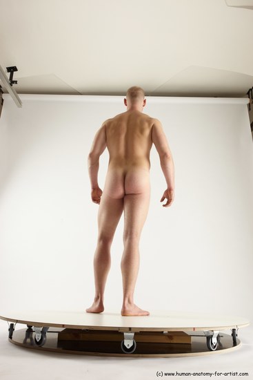 Nude Man White Standing poses - ALL Slim Bald Standing poses - simple Multi angles poses Realistic