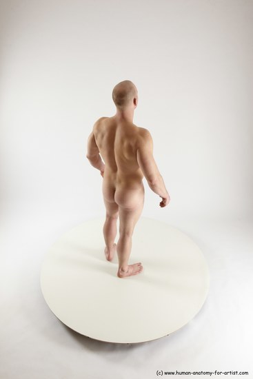 Nude Man White Standing poses - ALL Slim Bald Standing poses - simple Multi angles poses Realistic