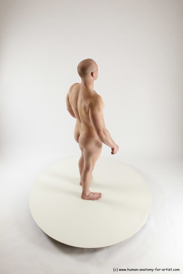 Nude Man White Standing poses - ALL Slim Bald Standing poses - simple Multi angles poses Realistic