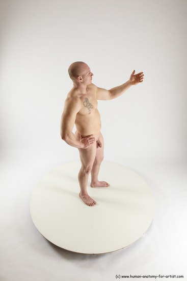 Nude Man White Standing poses - ALL Slim Bald Standing poses - simple Multi angles poses Realistic