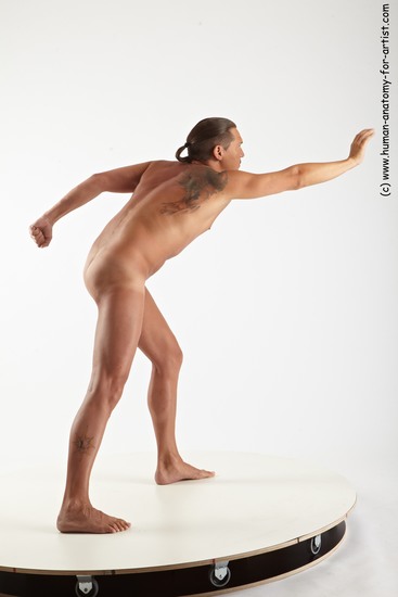 Nude Man White Standing poses - ALL Average Medium Brown Standing poses - simple Realistic