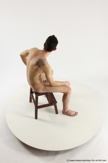 Nude Man White Sitting poses - simple Athletic Short Brown Sitting poses - ALL Multi angles poses Realistic