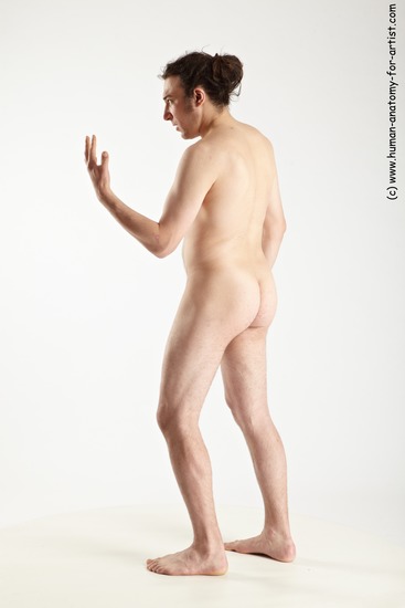 Nude Man White Standing poses - ALL Average Medium Brown Standing poses - simple Realistic