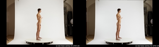 Nude Man White Standing poses - ALL Athletic Short Brown Standing poses - simple Realistic