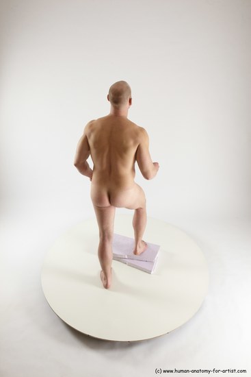 Nude Man White Standing poses - ALL Slim Bald Standing poses - simple Multi angles poses Realistic