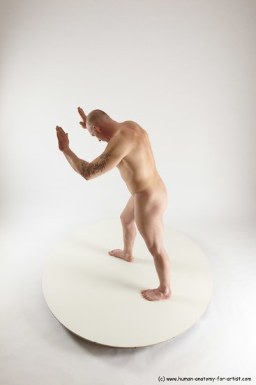 Nude Man White Standing poses - ALL Slim Bald Standing poses - simple Multi angles poses Realistic