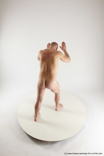 Nude Man White Standing poses - ALL Slim Bald Standing poses - simple Multi angles poses Realistic