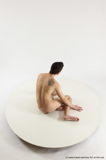 Nude Man White Sitting poses - simple Athletic Short Brown Sitting poses - ALL Multi angles poses Realistic