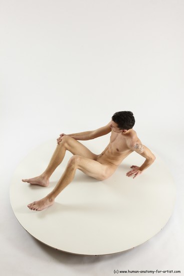 Nude Man White Sitting poses - simple Athletic Short Brown Sitting poses - ALL Multi angles poses Realistic