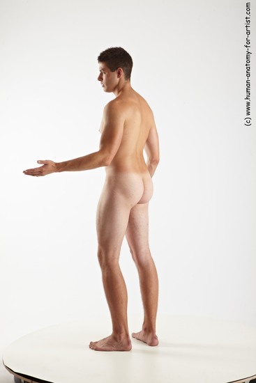 Nude Man White Standing poses - ALL Average Short Brown Standing poses - simple Realistic