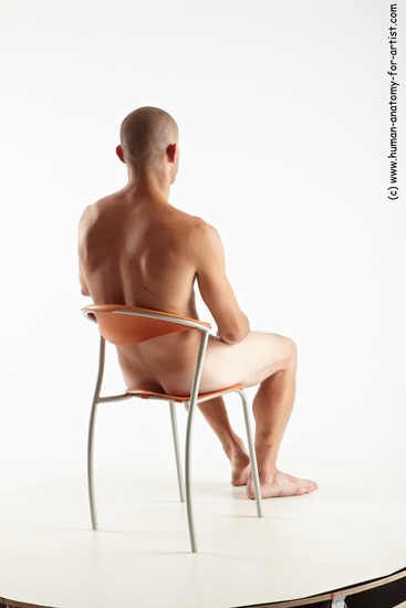 Nude Man White Standing poses - ALL Slim Bald Standing poses - simple Realistic