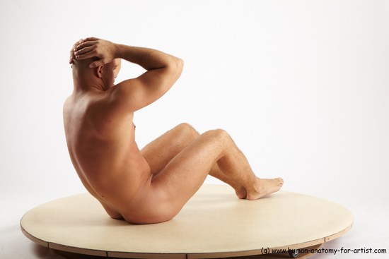 Nude Man White Standing poses - ALL Slim Bald Standing poses - simple Realistic