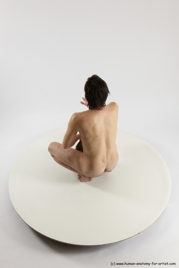 Nude Man White Standing poses - ALL Slim Short Brown Standing poses - knee-bend Multi angles poses Realistic