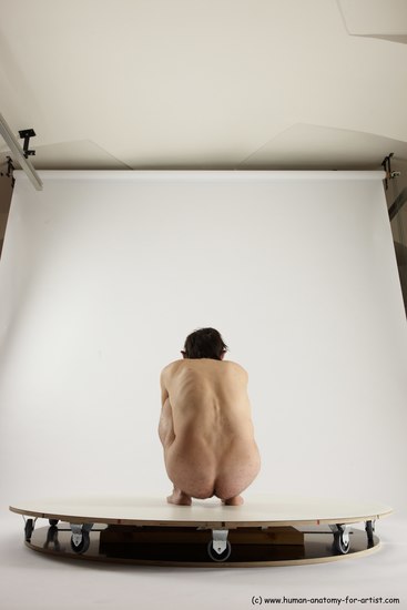 Nude Man White Standing poses - ALL Slim Short Brown Standing poses - knee-bend Multi angles poses Realistic