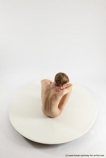 Nude Man White Sitting poses - simple Underweight Medium Brown Sitting poses - ALL Multi angles poses Realistic