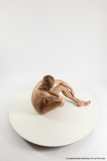 Nude Man White Sitting poses - simple Underweight Medium Brown Sitting poses - ALL Multi angles poses Realistic