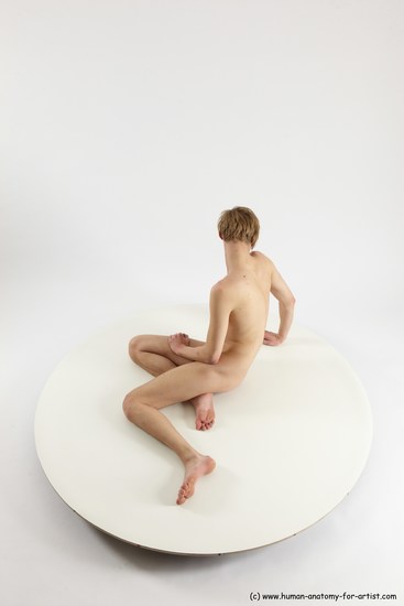 Nude Man White Sitting poses - simple Underweight Medium Brown Sitting poses - ALL Multi angles poses Realistic