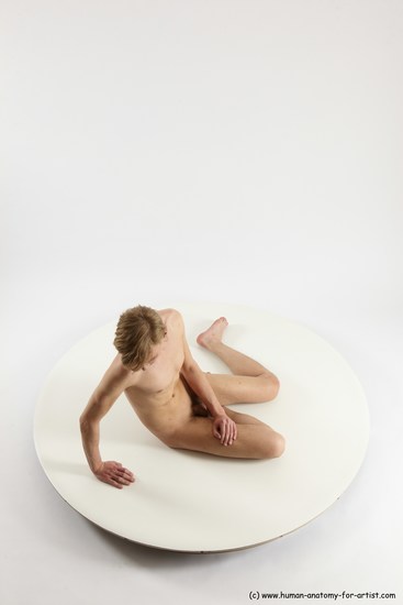 Nude Man White Sitting poses - simple Underweight Medium Brown Sitting poses - ALL Multi angles poses Realistic