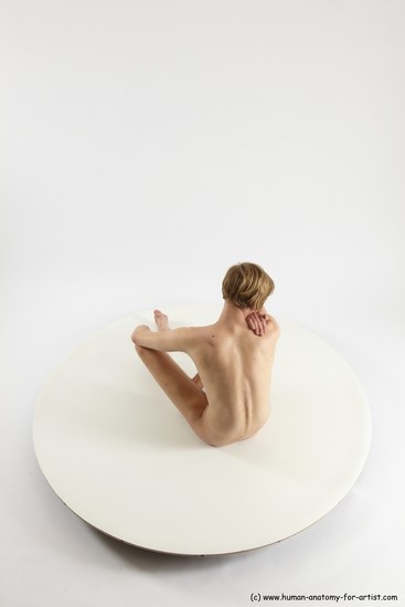 Nude Man White Sitting poses - simple Underweight Medium Brown Sitting poses - ALL Multi angles poses Realistic