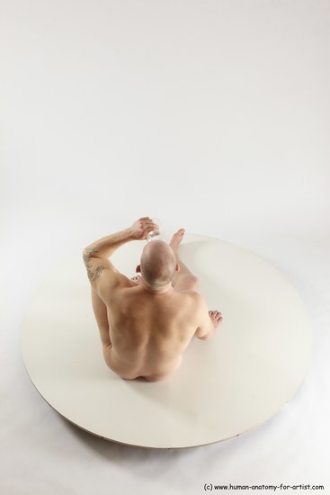 Nude Man White Sitting poses - simple Slim Bald Sitting poses - ALL Multi angles poses Realistic