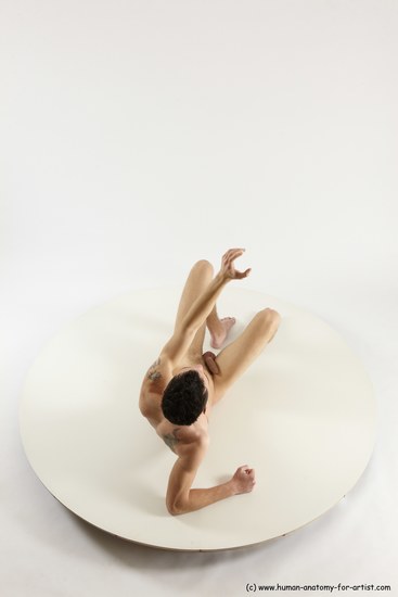 Nude Man White Laying poses - ALL Athletic Short Brown Laying poses - on back Multi angles poses Realistic