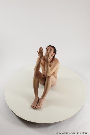 Nude Man White Standing poses - ALL Slim Short Brown Standing poses - simple Multi angles poses Realistic