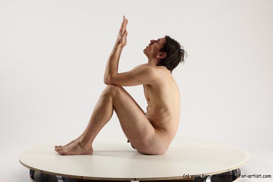 Nude Man White Standing poses - ALL Slim Short Brown Standing poses - simple Multi angles poses Realistic