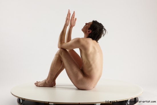 Nude Man White Standing poses - ALL Slim Short Brown Standing poses - simple Multi angles poses Realistic