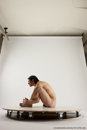 Nude Man White Standing poses - ALL Slim Short Brown Standing poses - simple Multi angles poses Realistic